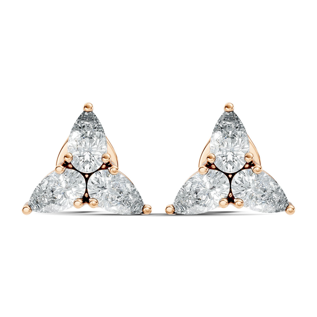 1.00 Ct. Pear Diamond Cluster Earrings (GJSER-175) 6