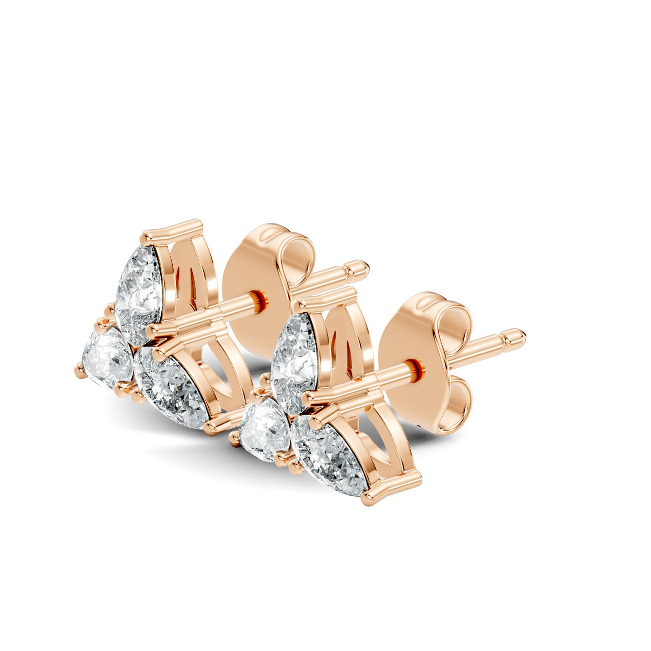1.00 Ct. Pear Diamond Cluster Earrings (GJSER-175)
