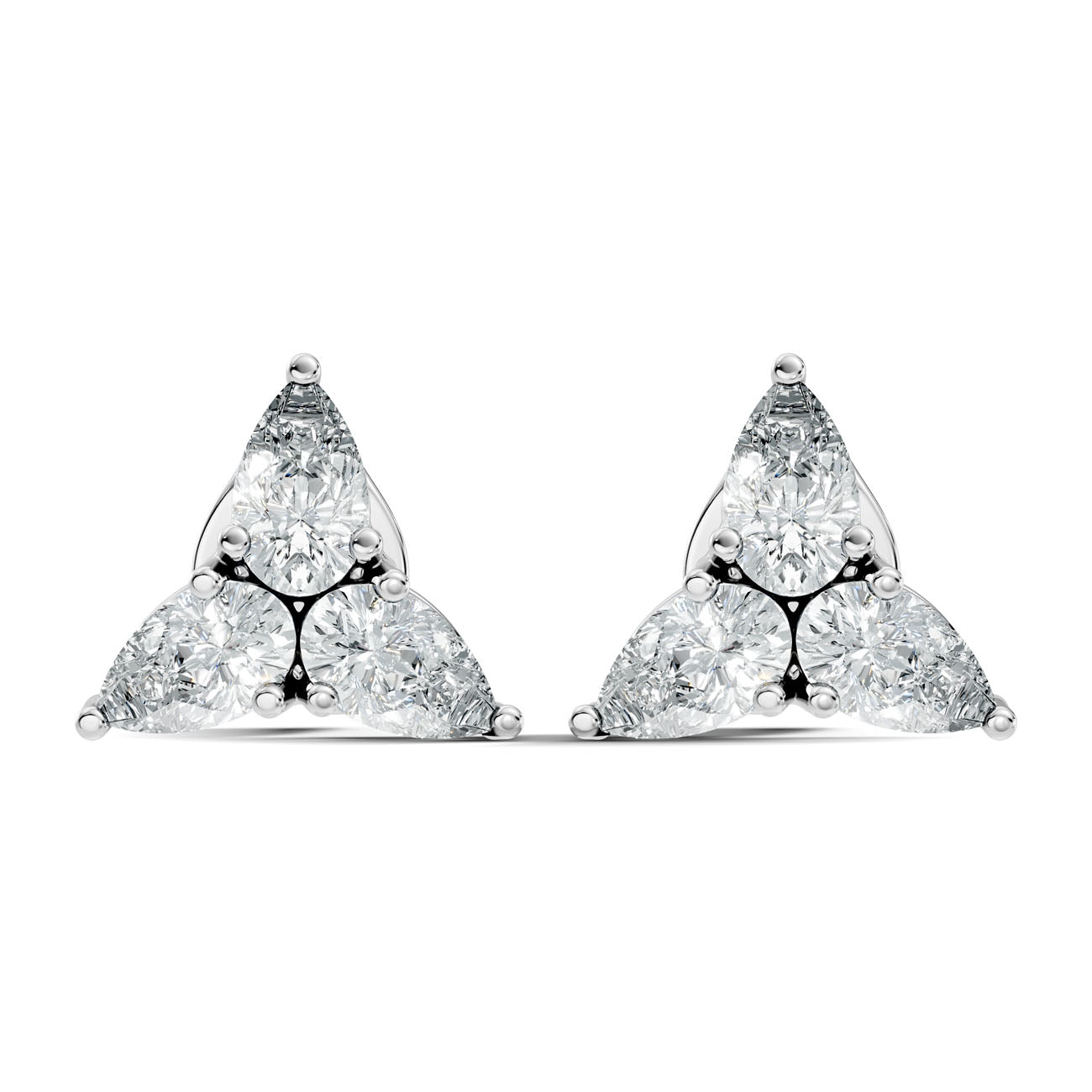 1.00 Ct. Pear Diamond Cluster Earrings (GJSER-175)