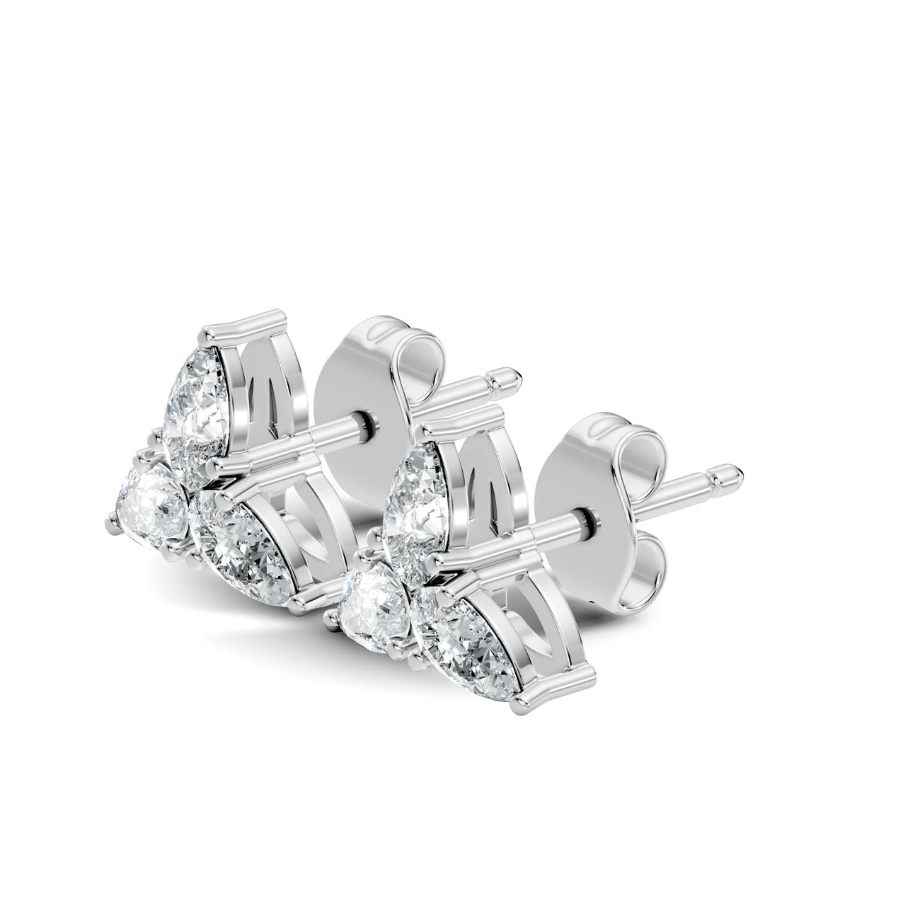1.00 Ct. Pear Diamond Cluster Earrings (GJSER-175) 7