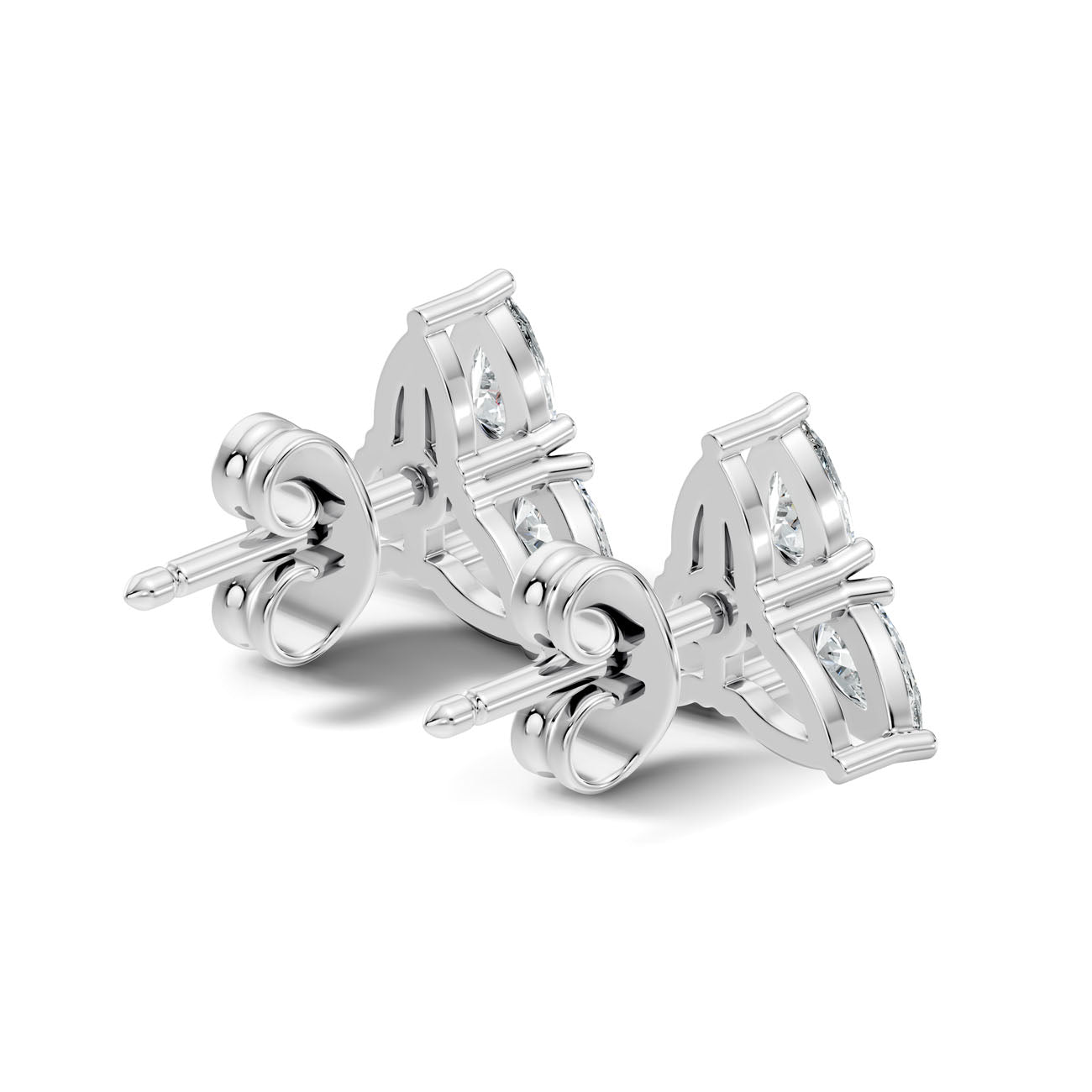 1.00 Ct. Pear Diamond Cluster Earrings (GJSER-175) 9