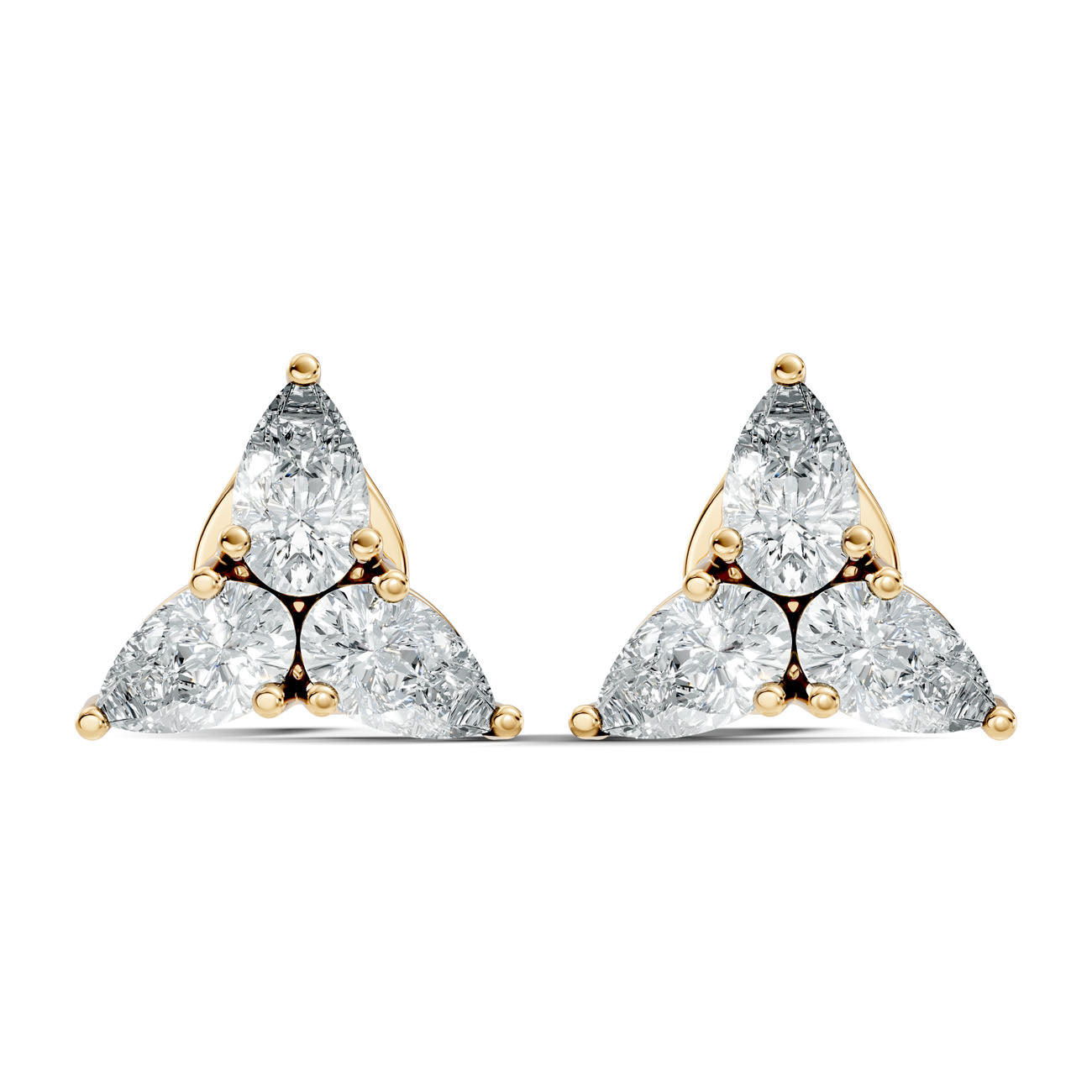 1.00 Ct. Pear Diamond Cluster Earrings (GJSER-175) 3
