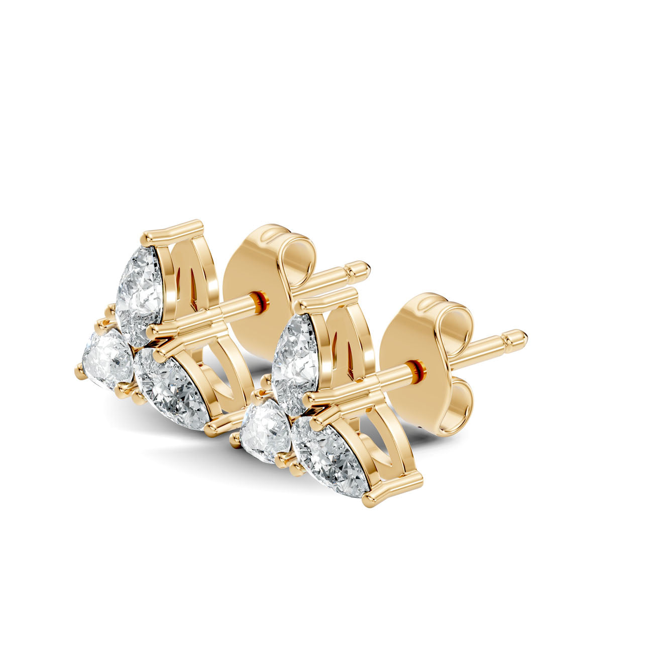 1.00 Ct. Pear Diamond Cluster Earrings (GJSER-175) 10