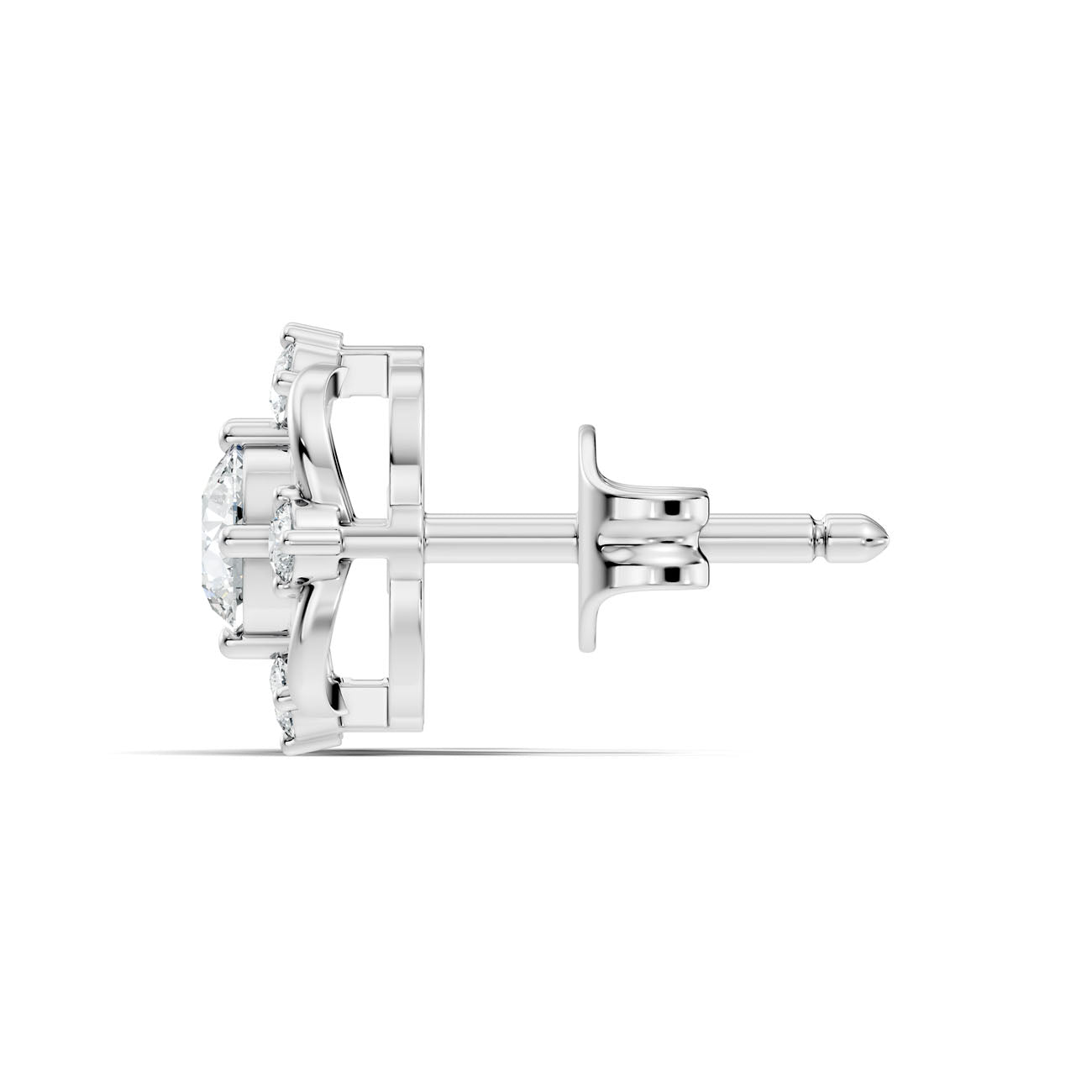 .75 Ct. Round Diamond Cluster Earrings with Open Halo (GJSER-178) 8