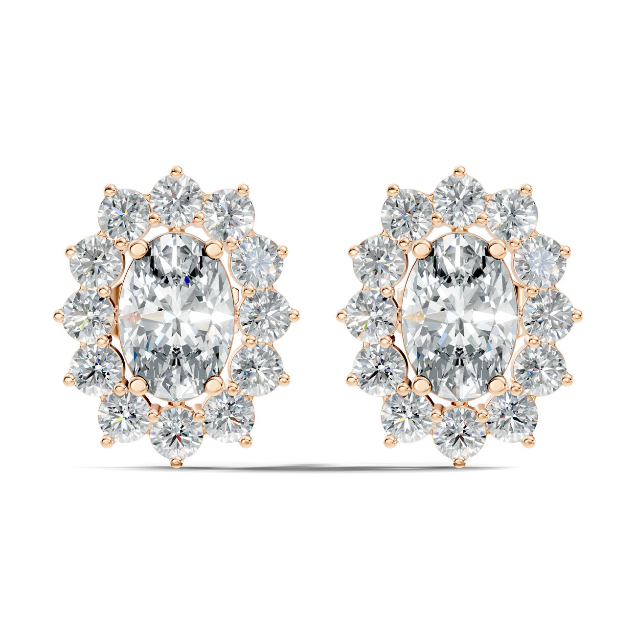 3.75 Ct. Oval Diamond Halo Earrings (GJSER-183) 6