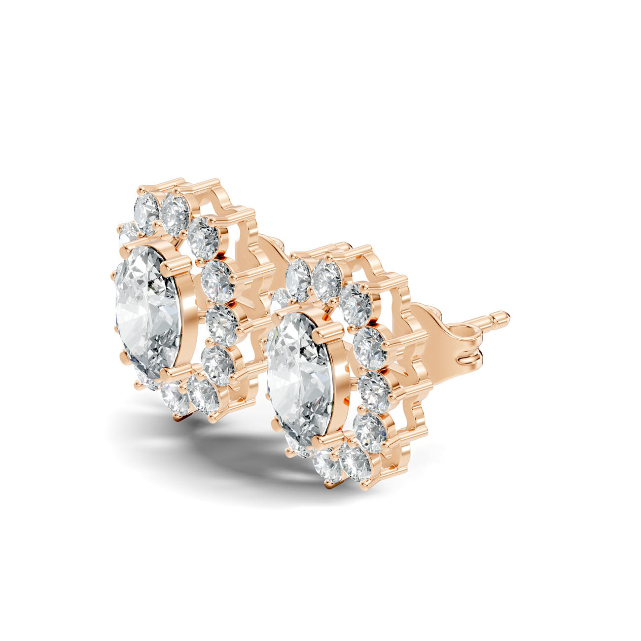 3.75 Ct. Oval Diamond Halo Earrings (GJSER-183) 10