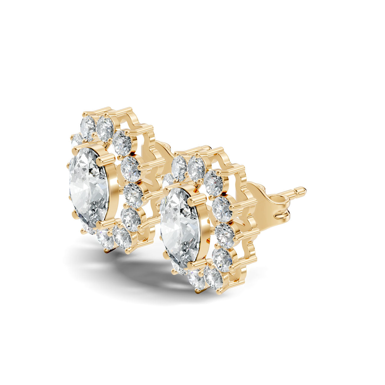 3.75 Ct. Oval Diamond Halo Earrings (GJSER-183)