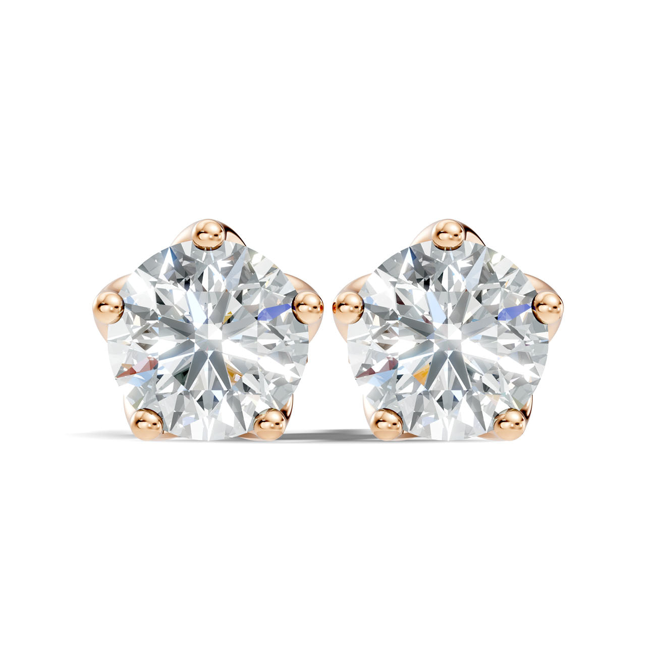1.40 Ct. Round Diamond Solitaire Earrings (GJSER-256) 3