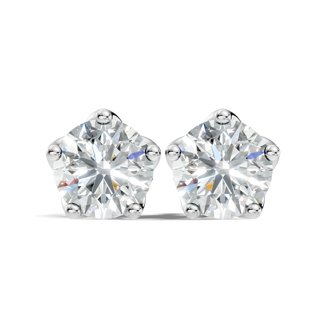 1.40 Ct. Round Diamond Solitaire Earrings (GJSER-256)