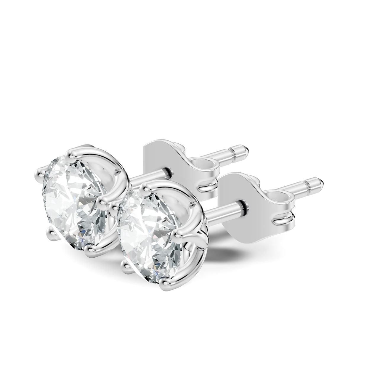 1.40 Ct. Round Diamond Solitaire Earrings (GJSER-256) 7
