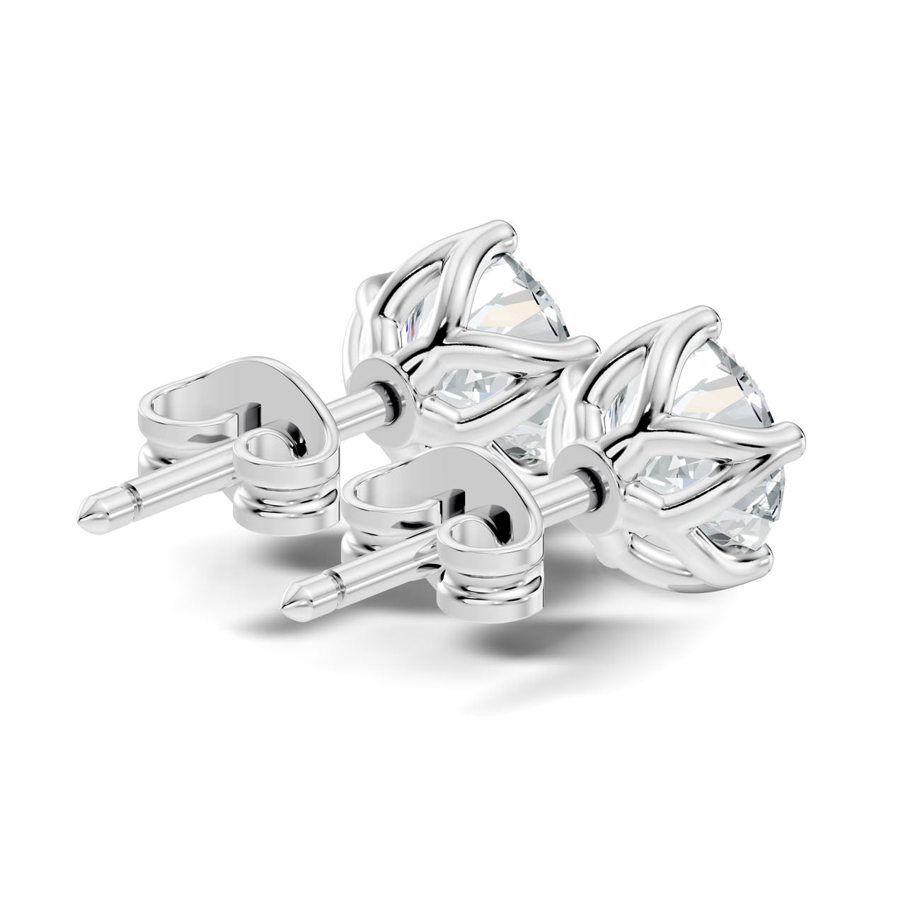 1.40 Ct. Round Diamond Solitaire Earrings (GJSER-256) 9