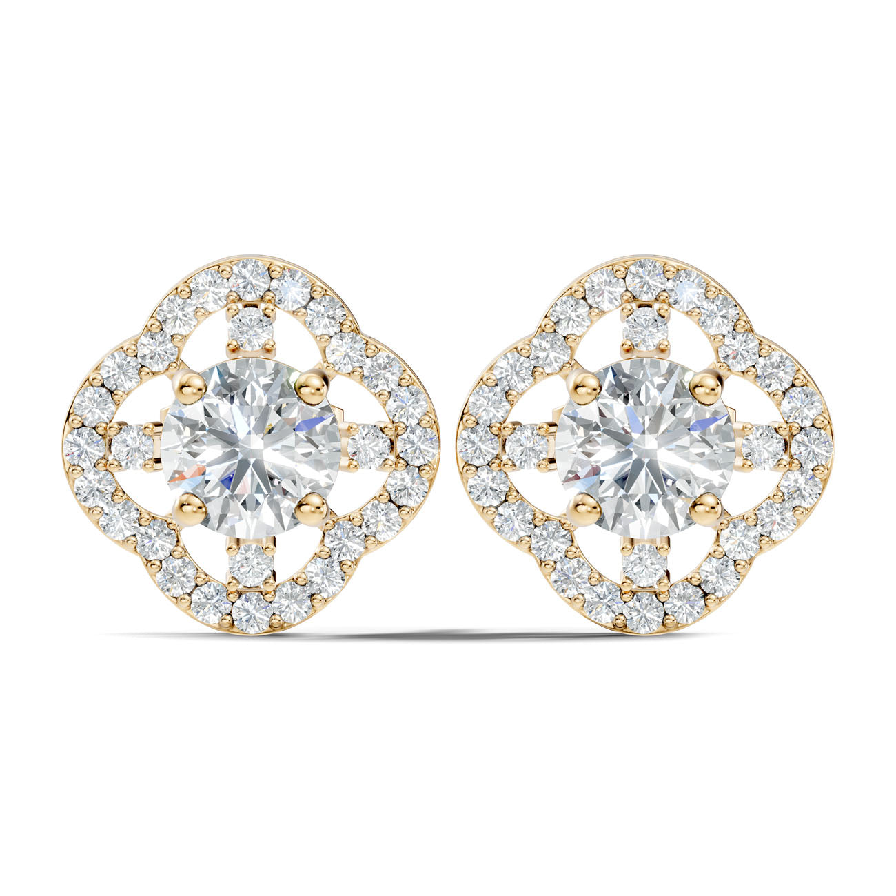 2.30 Ct. Round Diamond Halo Cluster Earrings (GJSER-259) 6