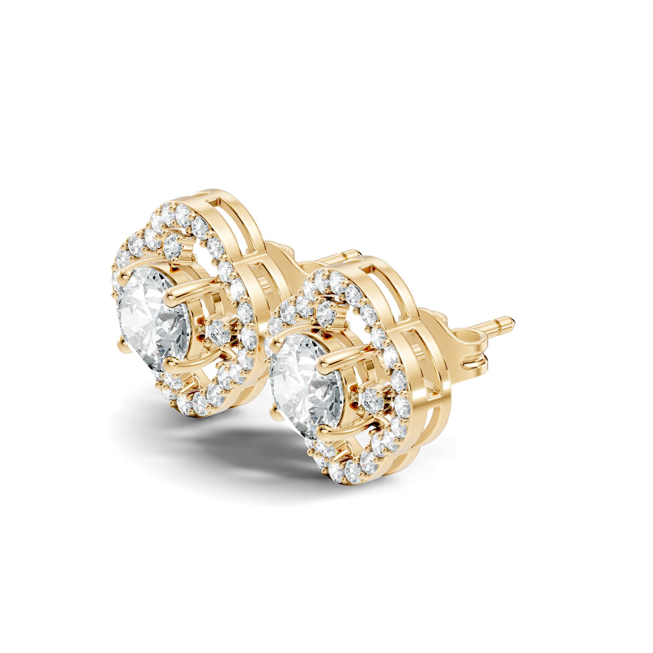 2.30 Ct. Round Diamond Halo Cluster Earrings (GJSER-259) 10