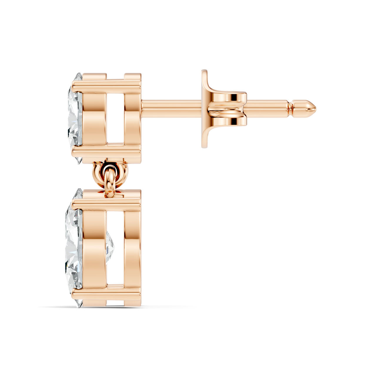1.45 Ct. Oval Diamond Two-Stone Drop Earrings (GJSER-267) 4