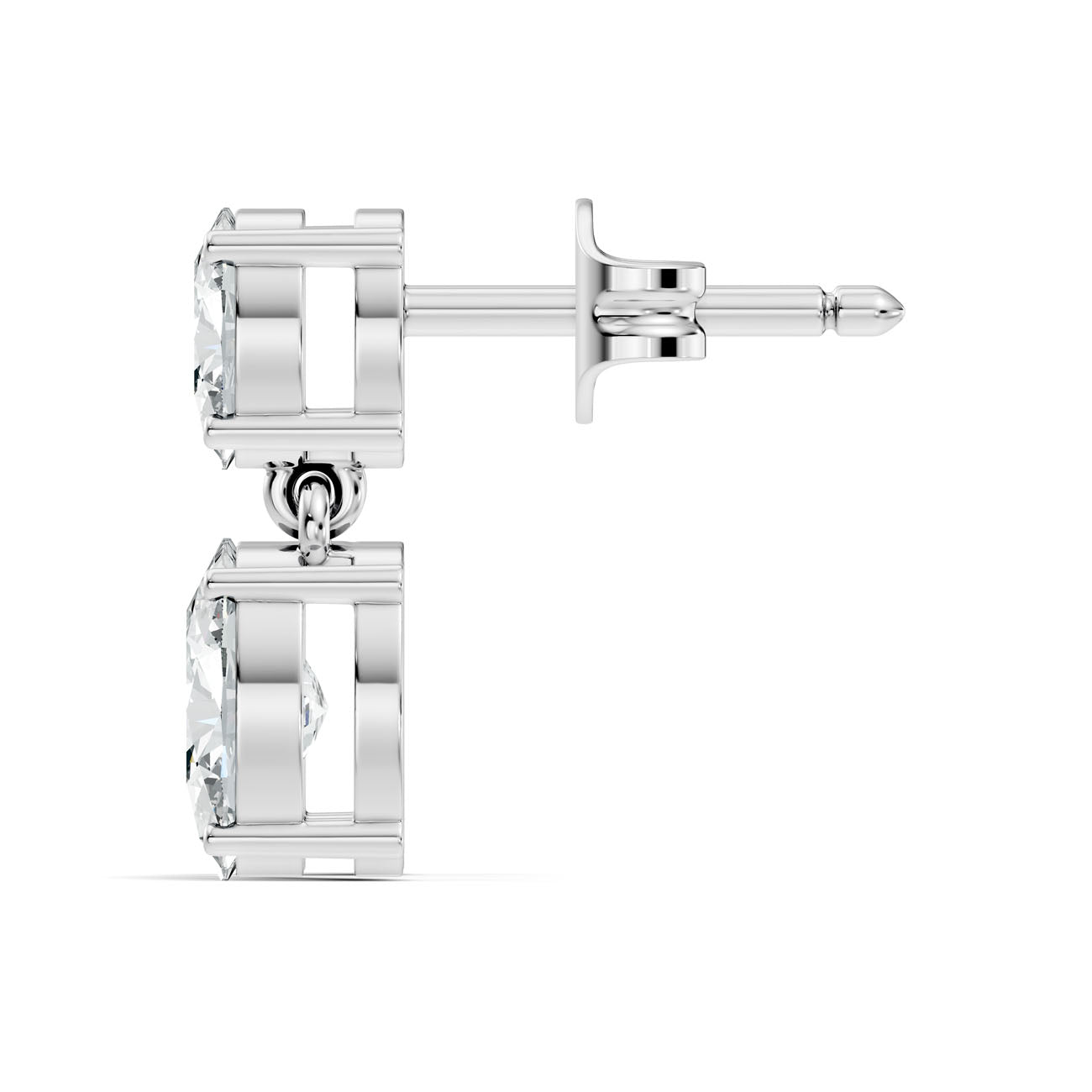 1.45 Ct. Oval Diamond Two-Stone Drop Earrings (GJSER-267) 8