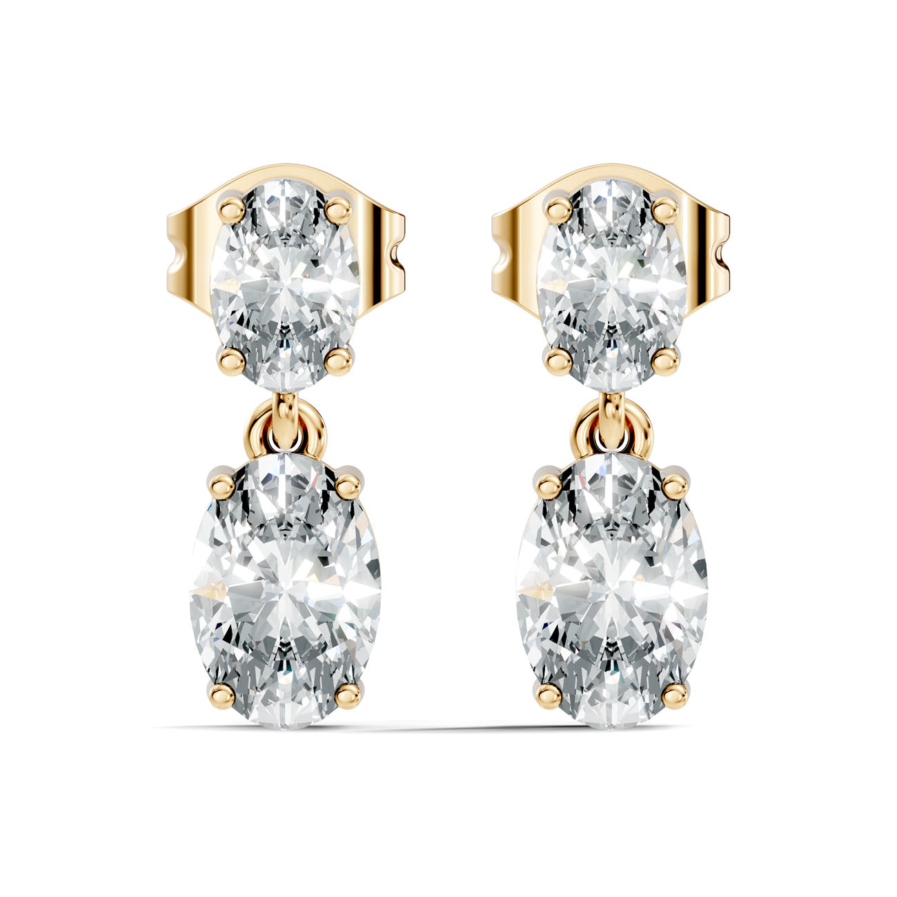 1.45 Ct. Oval Diamond Two-Stone Drop Earrings (GJSER-267)