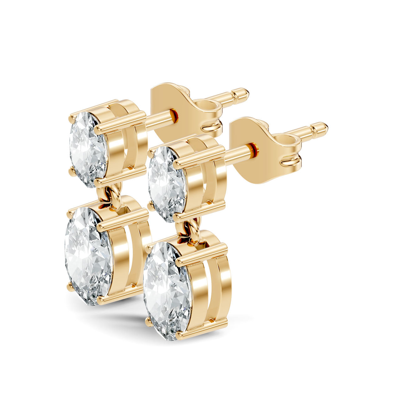 1.45 Ct. Oval Diamond Two-Stone Drop Earrings (GJSER-267) 10
