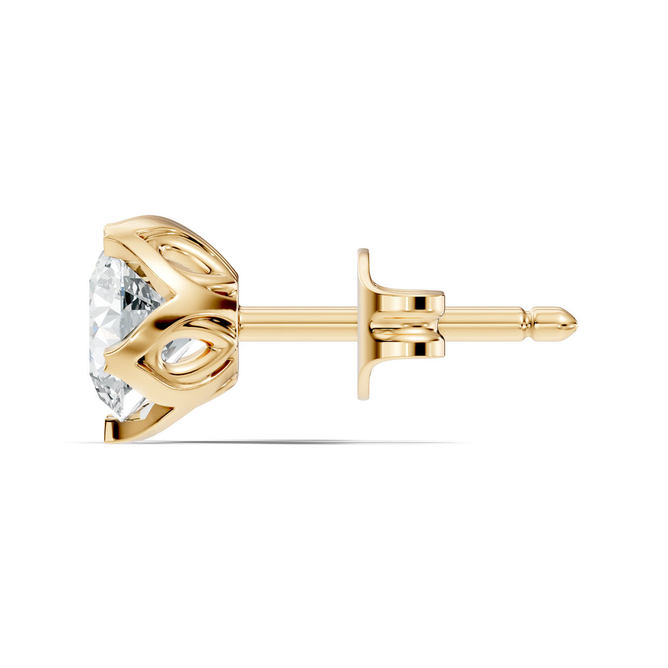 1.25 Ct. Round Diamond Solitaire Stud Earrings in Scalloped Bezel Setting (GJSER-273) 11