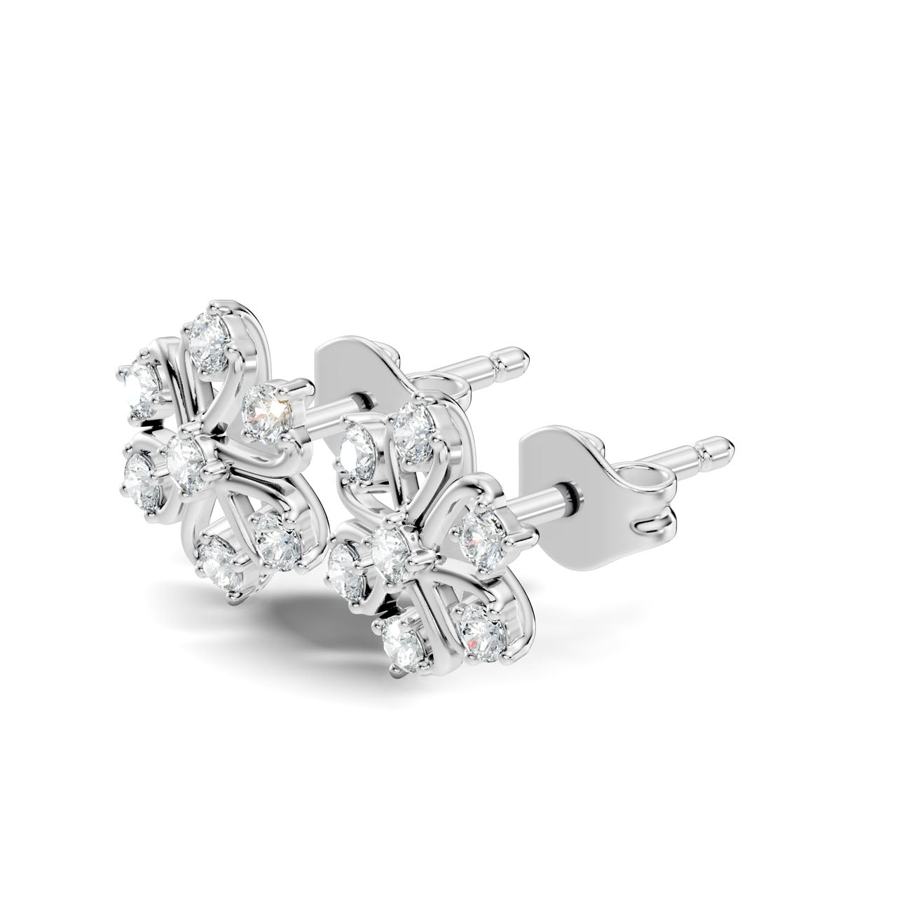 .30 Ct. Round Diamond Floral Cluster Earrings (GJSER-275) 7