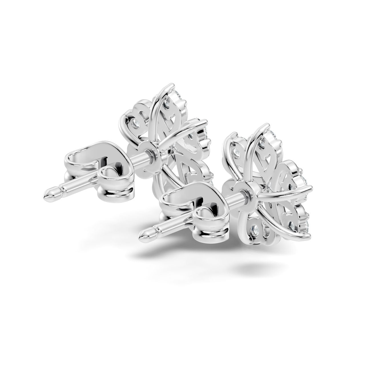.30 Ct. Round Diamond Floral Cluster Earrings (GJSER-275) 9