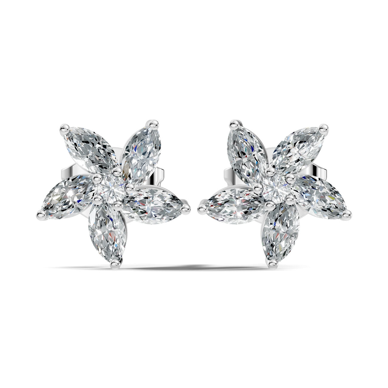.25 Ct. Marquise Diamond Floral Cluster Earrings (GJSER-280)