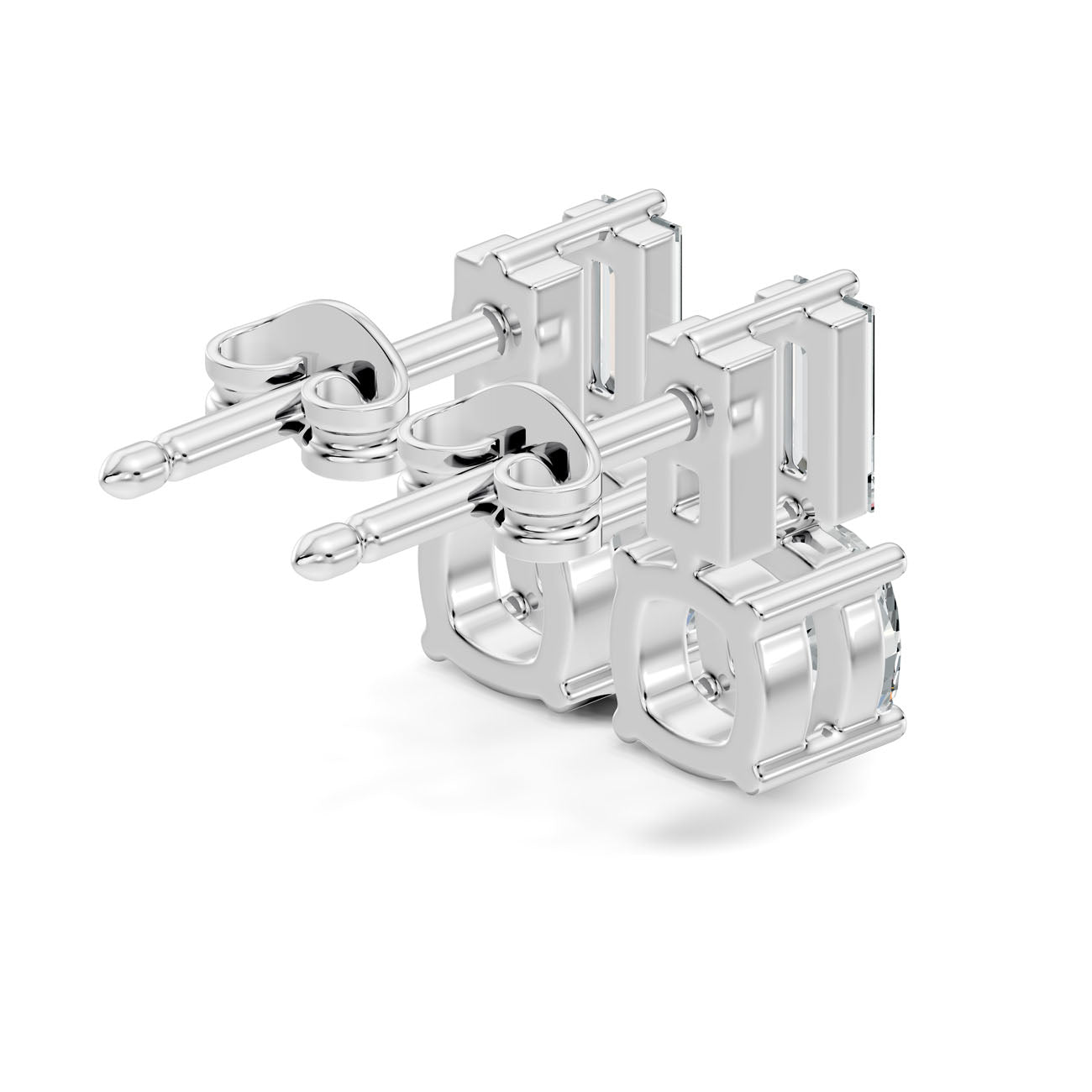 .85 Ct. Baguette and Cushion Diamond Drop Earrings (GJSER-284) 9