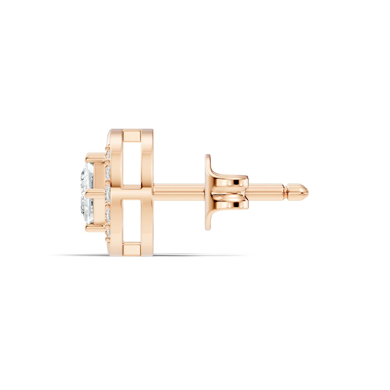 .50 Ct. Princess Cut Diamond Circle Halo Earrings (GJSER-46) 8