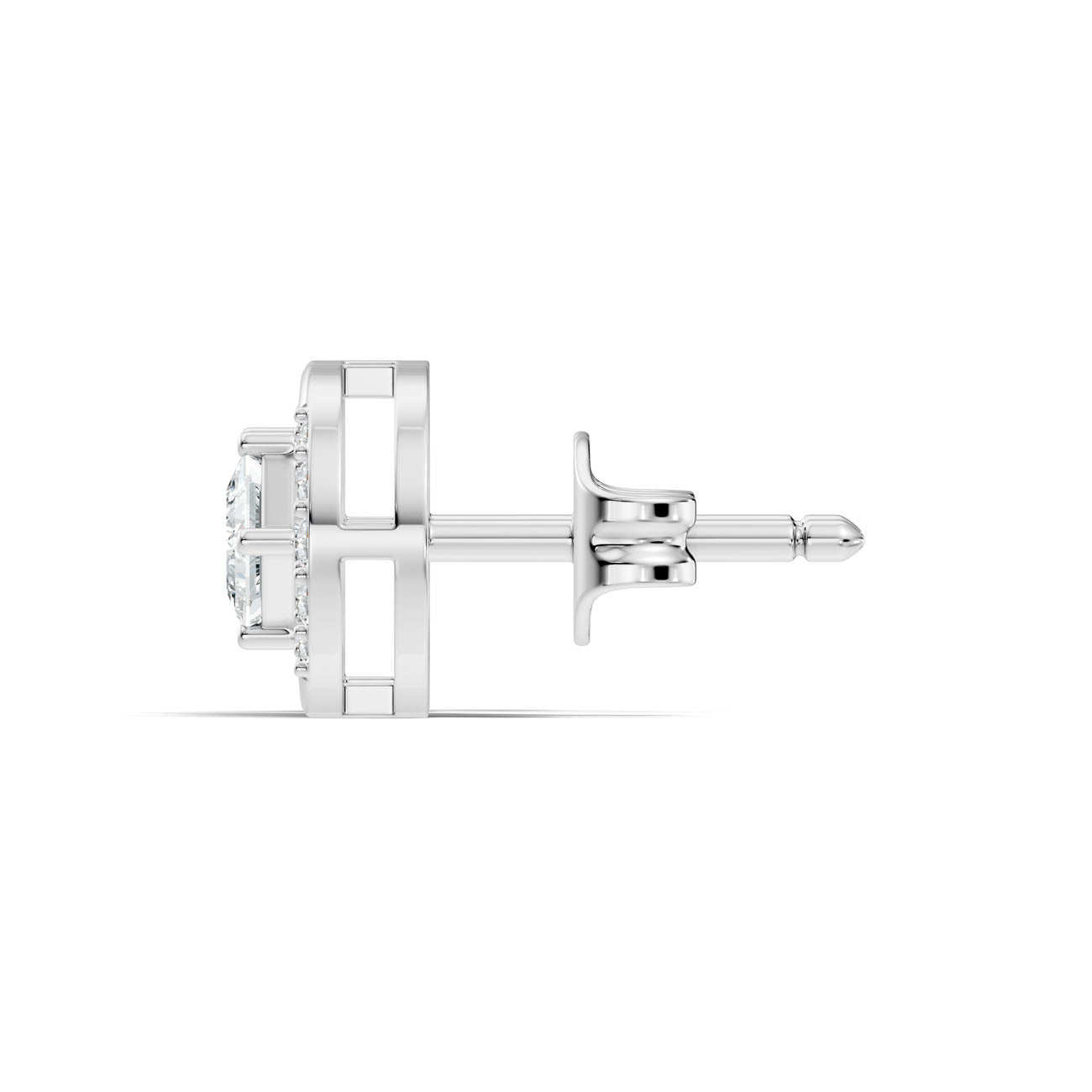 .50 Ct. Princess Cut Diamond Circle Halo Earrings (GJSER-46) 11