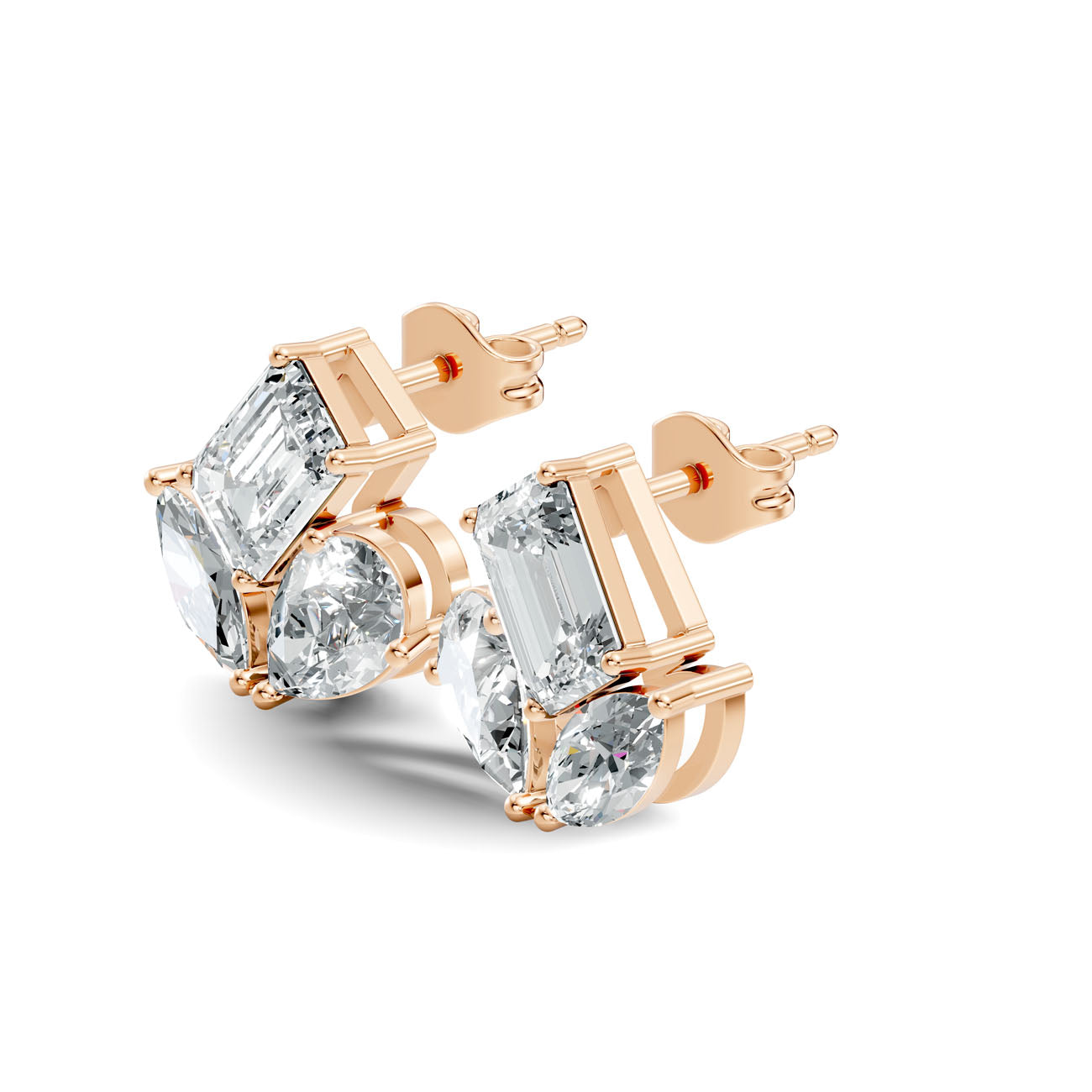 2.17 Ct. Mixed Shape Diamond Cluster Earrings (GJSER-63) 6
