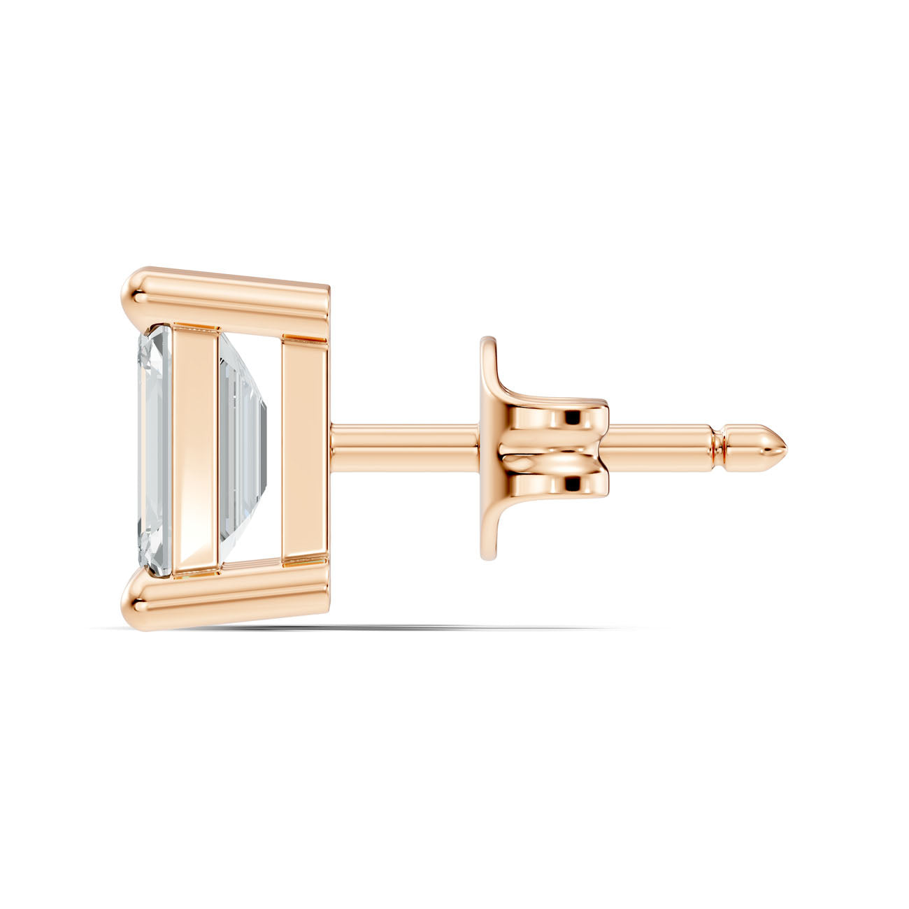 .66 Ct. Emerald-Cut Diamond Solitaire Stud Earrings in Four-Prong Setting (GJSER-74) 4