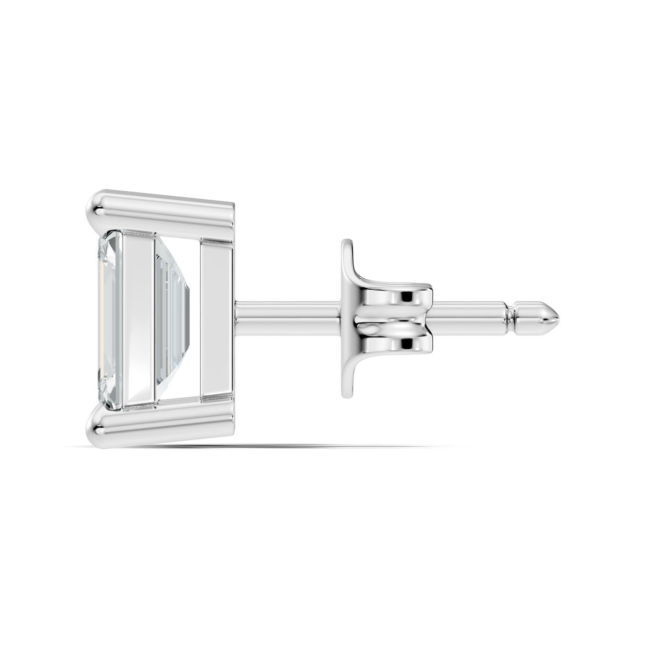 .66 Ct. Emerald-Cut Diamond Solitaire Stud Earrings in Four-Prong Setting (GJSER-74) 8