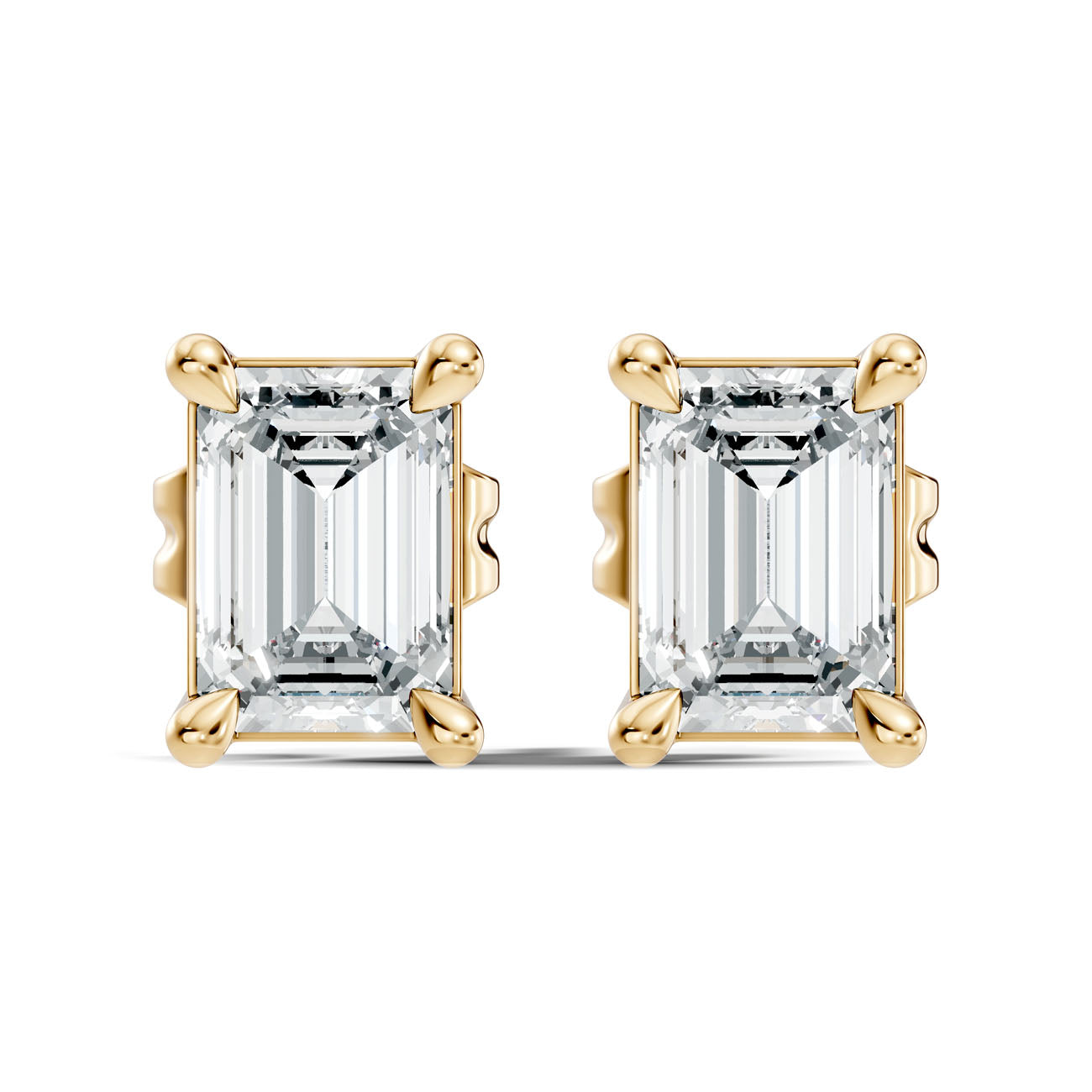 .66 Ct. Emerald-Cut Diamond Solitaire Stud Earrings in Four-Prong Setting (GJSER-74) 10