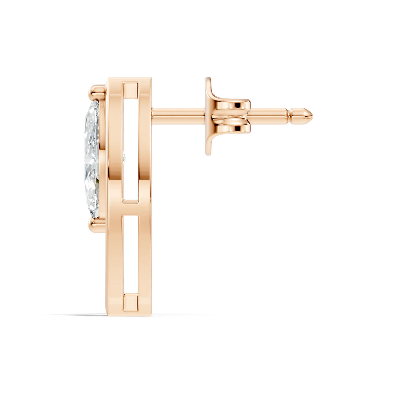 .55 Ct. Marquise Diamond Stud Earrings in Open Navette Frame (GJSER-83) 4