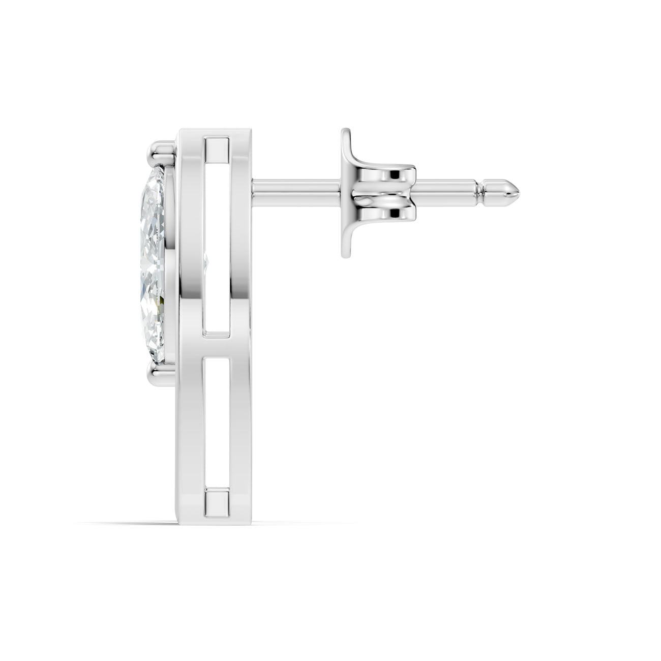 .55 Ct. Marquise Diamond Stud Earrings in Open Navette Frame (GJSER-83) 8