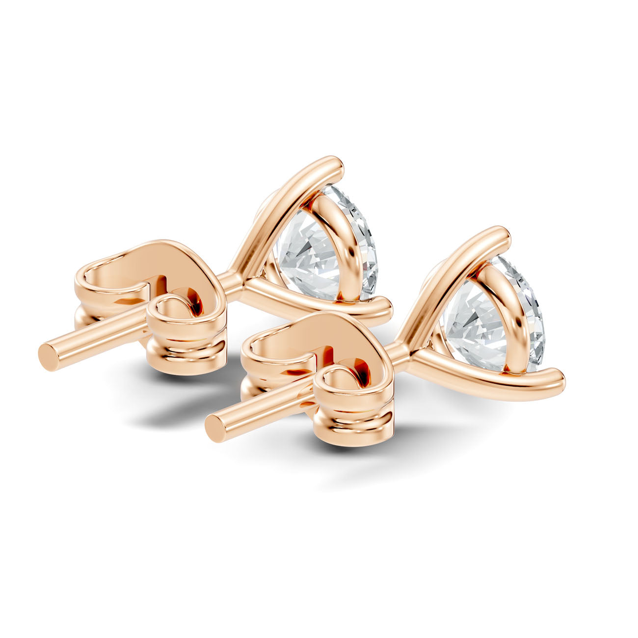 2.00 Ct. Round Diamond Solitaire Stud Earrings in Three-Prong Martini Setting (GJSER-98) 11