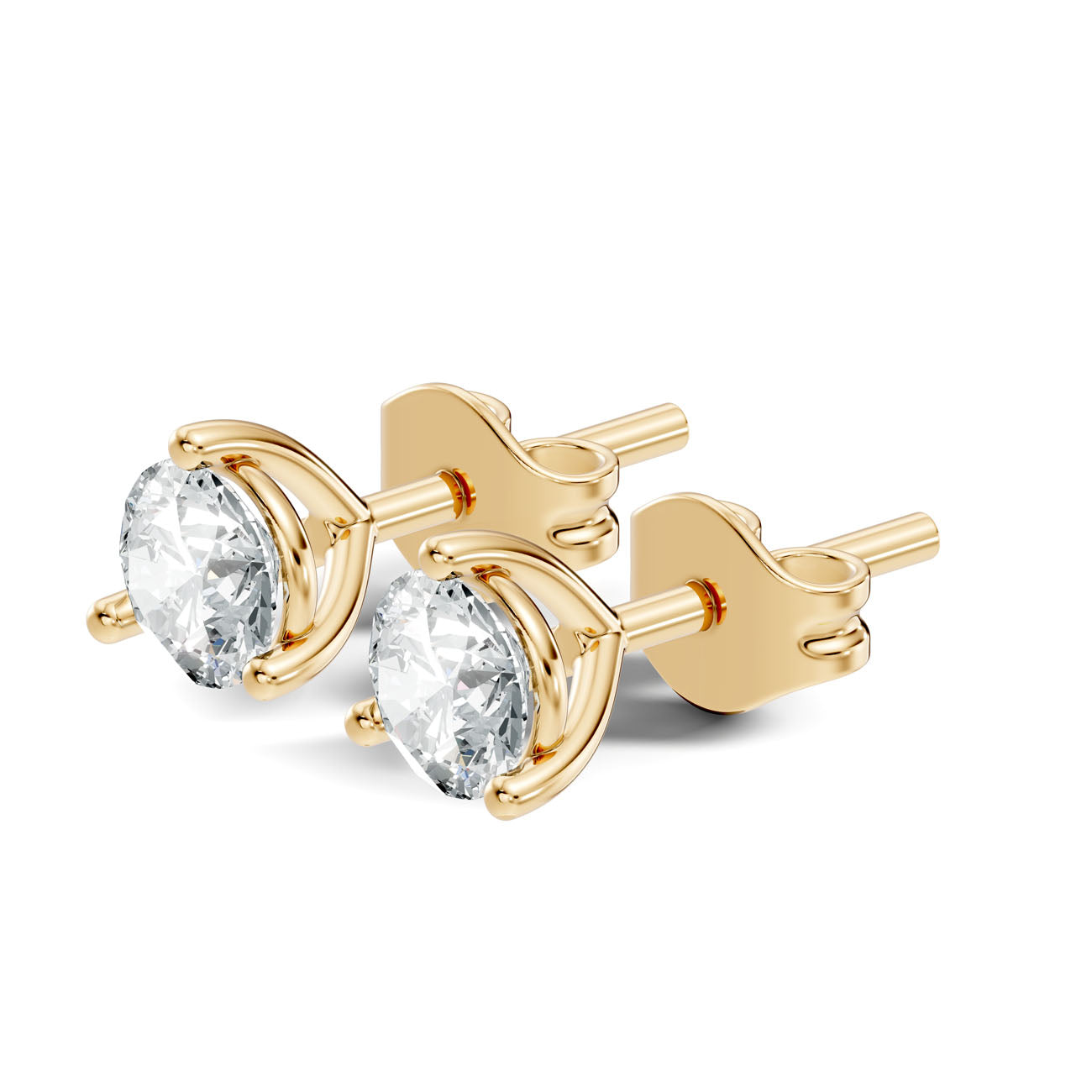 2.00 Ct. Round Diamond Solitaire Stud Earrings in Three-Prong Martini Setting (GJSER-98) 9
