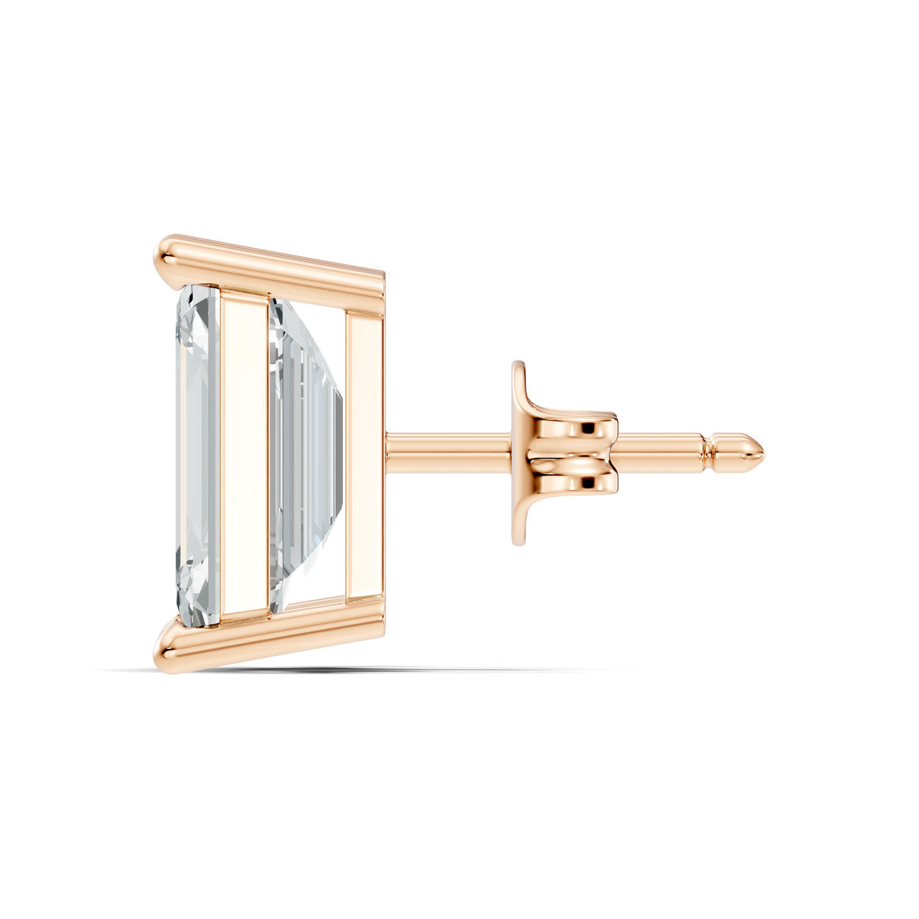 6.40 Ct. Emerald-Cut Diamond Solitaire Stud Earrings in Four-Prong Setting (GJSER-99) 10
