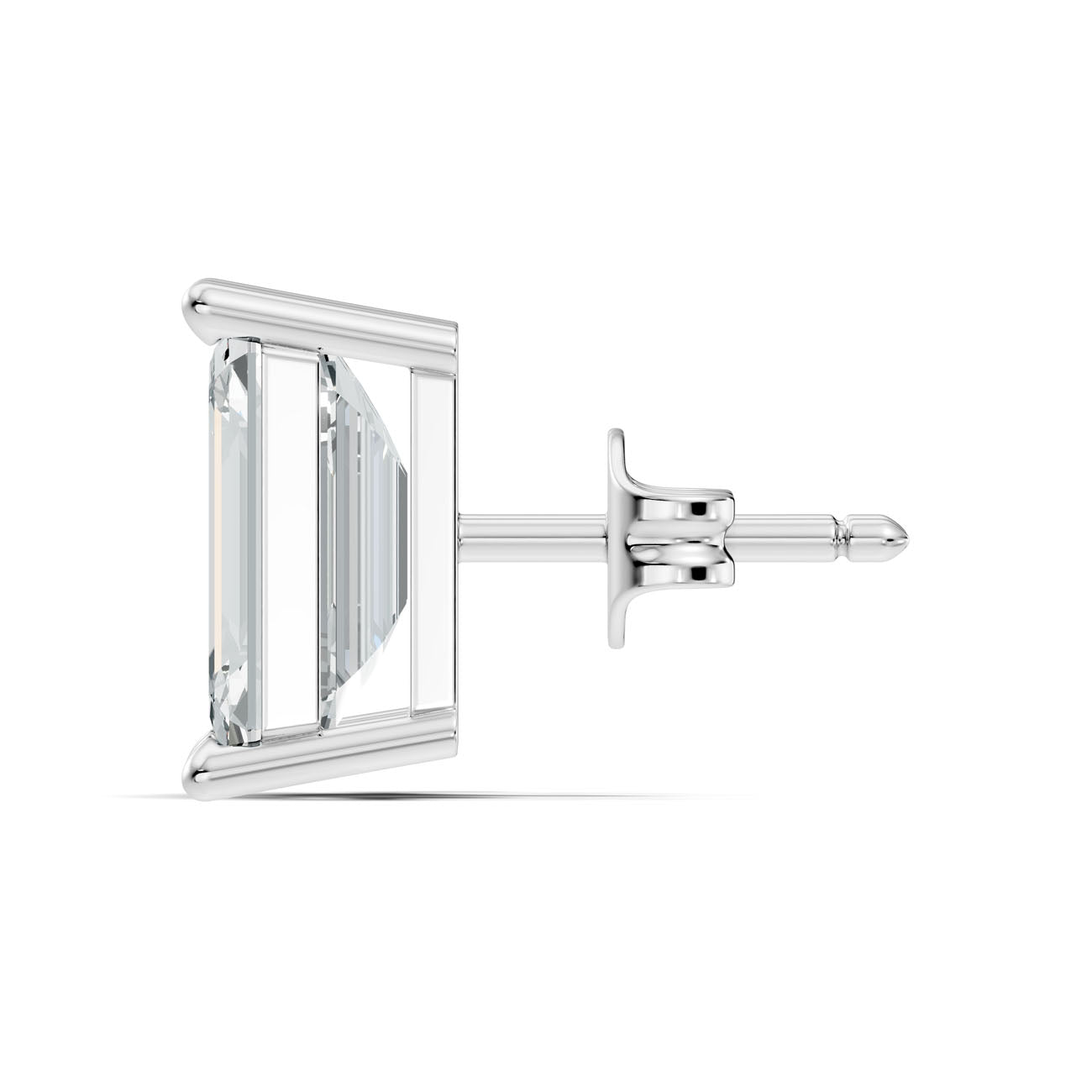 6.40 Ct. Emerald-Cut Diamond Solitaire Stud Earrings in Four-Prong Setting (GJSER-99) 9