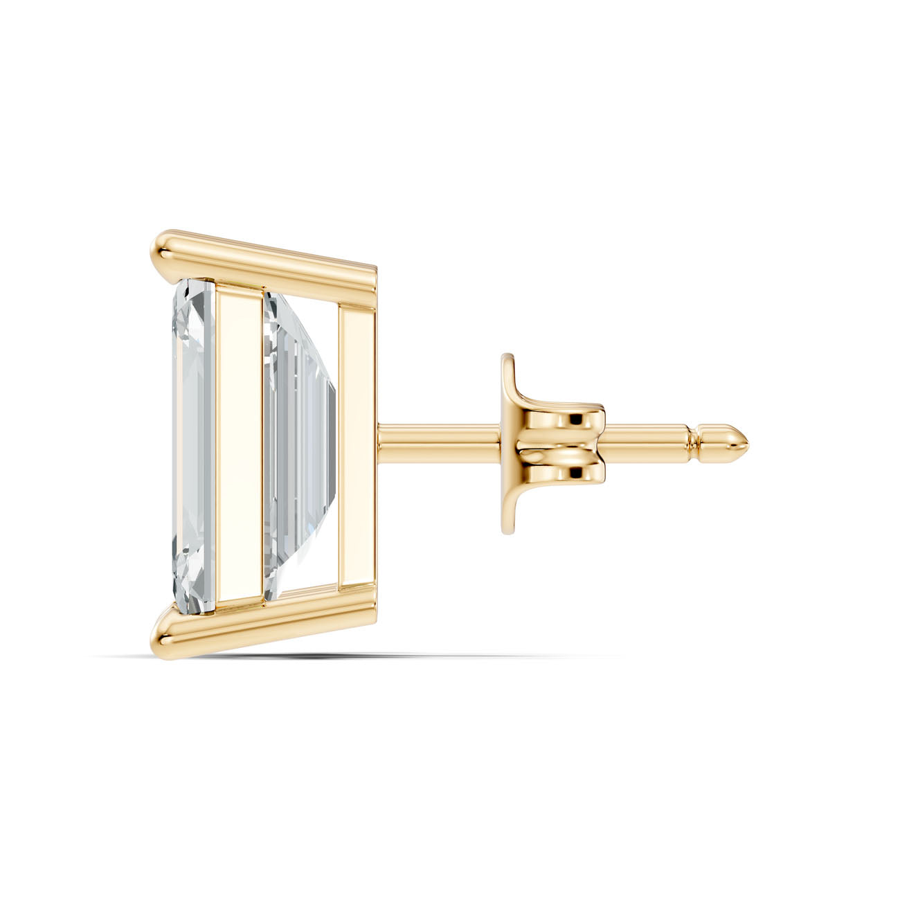 6.40 Ct. Emerald-Cut Diamond Solitaire Stud Earrings in Four-Prong Setting (GJSER-99) 4