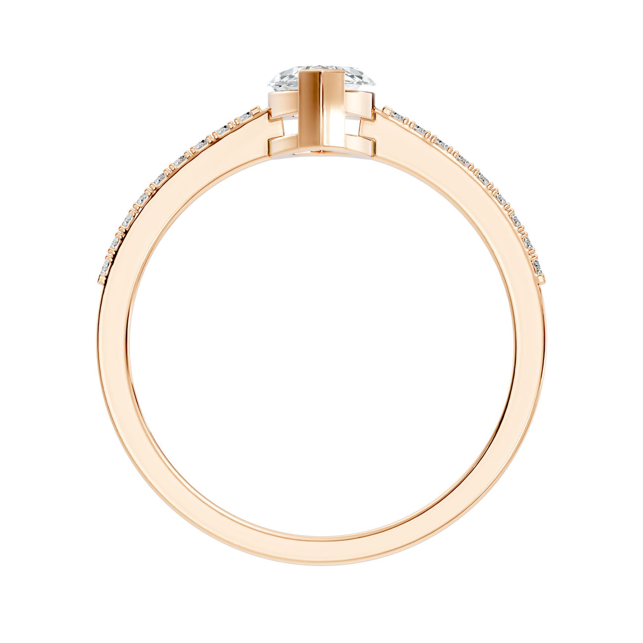 .70 Ct. Marquise Diamond Ring with Pavé Band (GJSLR-010) 5