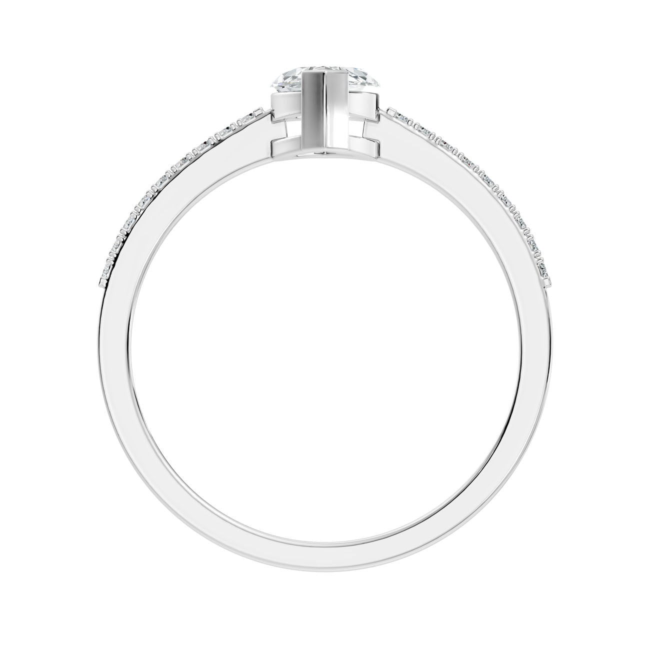 .70 Ct. Marquise Diamond Ring with Pavé Band (GJSLR-010) 11