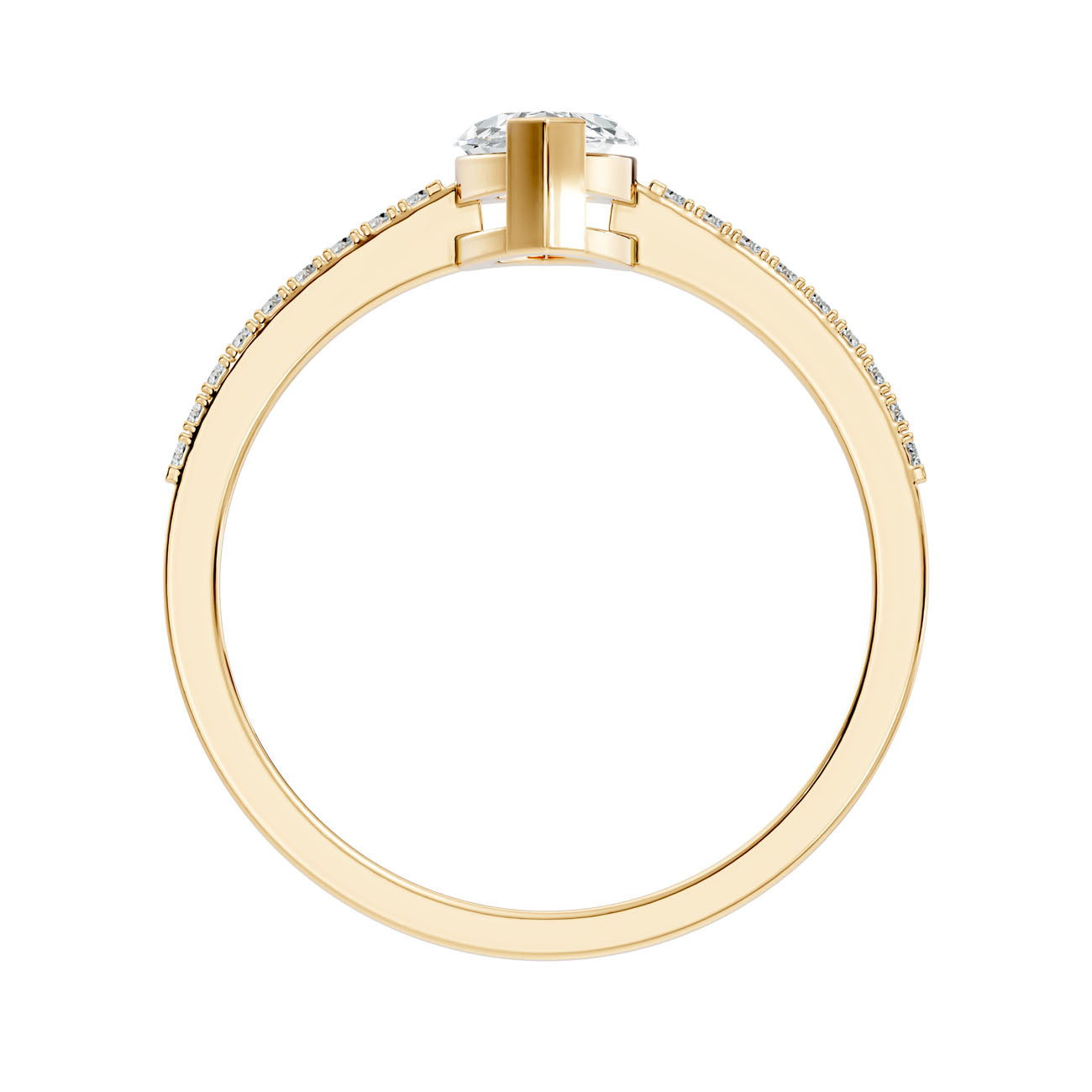 .70 Ct. Marquise Diamond Ring with Pavé Band (GJSLR-010) 14
