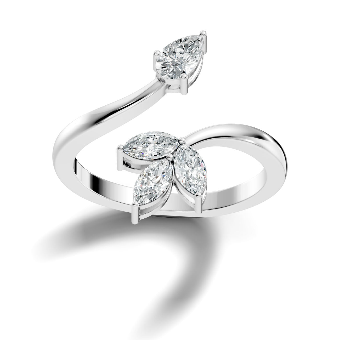 .50 Ct. Pear and Marquise Diamond Open Wrap Ring (GJSLR-0102)