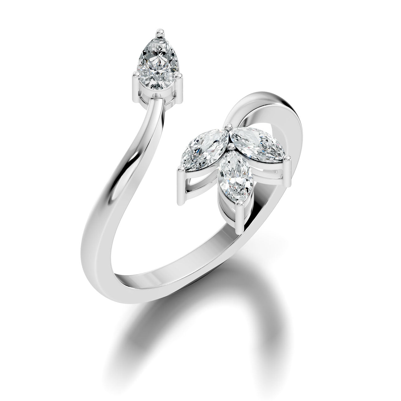 .50 Ct. Pear and Marquise Diamond Open Wrap Ring (GJSLR-0102) 12