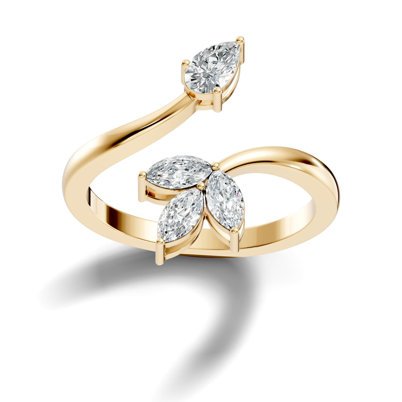 .50 Ct. Pear and Marquise Diamond Open Wrap Ring (GJSLR-0102) 4