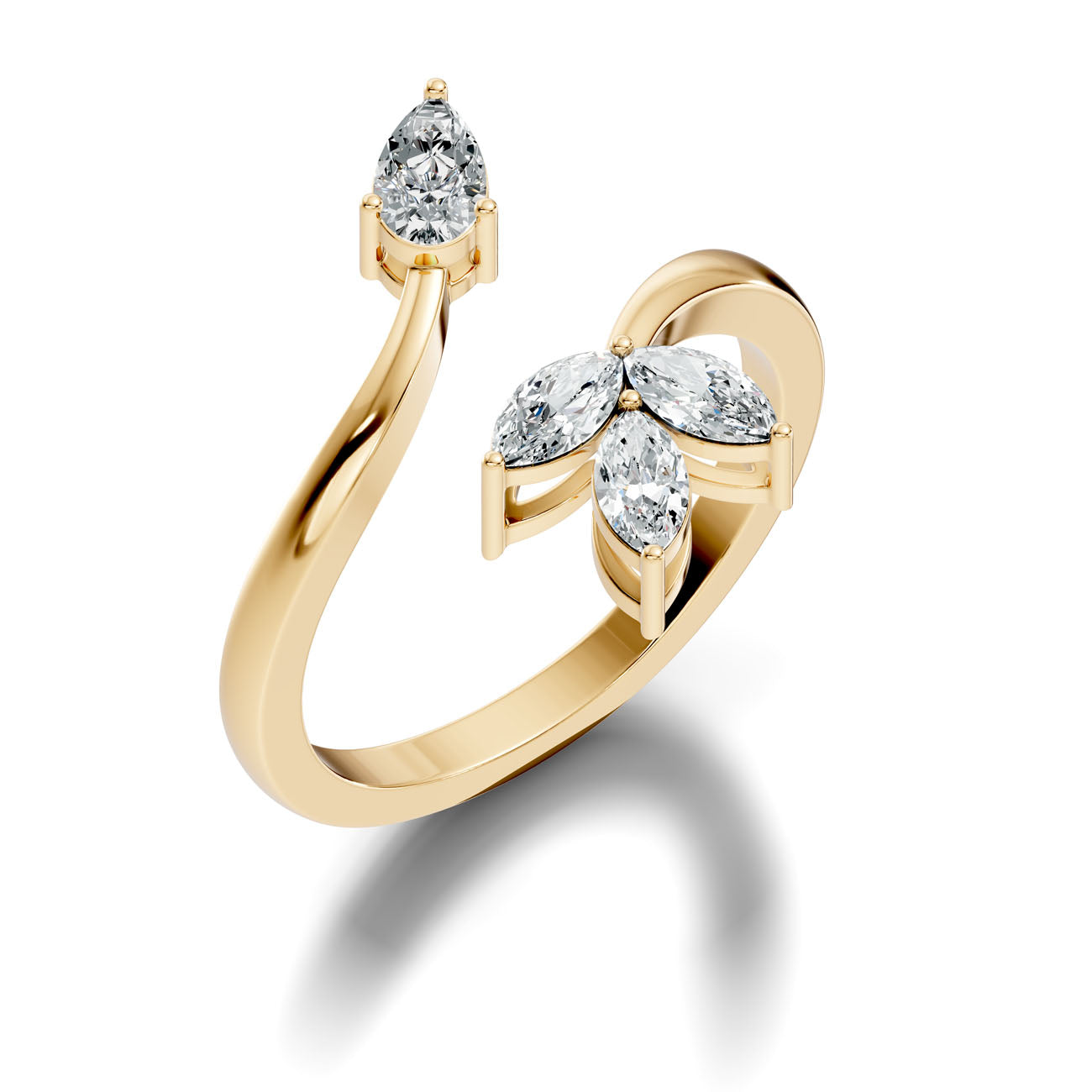.50 Ct. Pear and Marquise Diamond Open Wrap Ring (GJSLR-0102)
