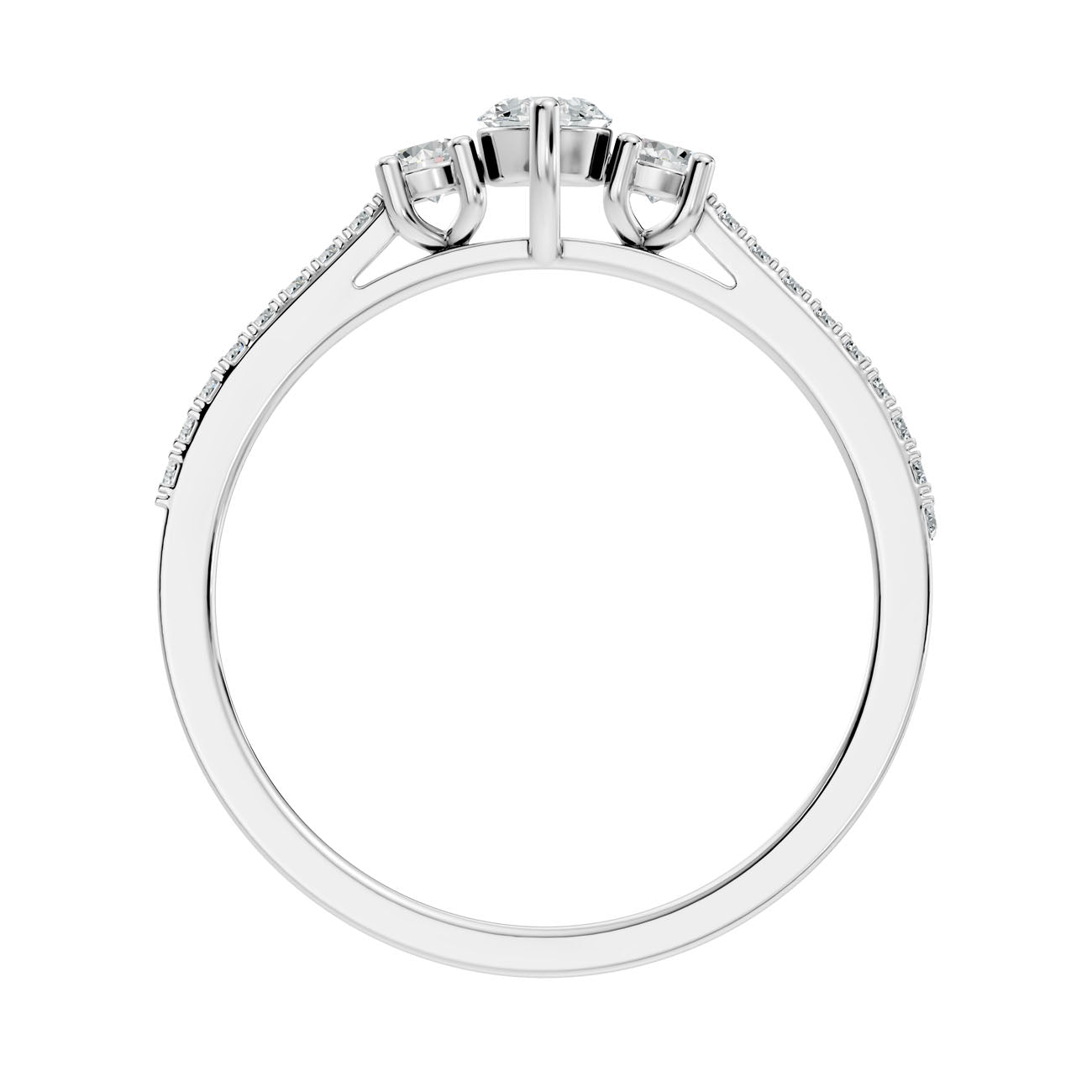 .40 Ct. Oval Diamond Engagement Ring with Round Side Stones (GJSLR-018) 8