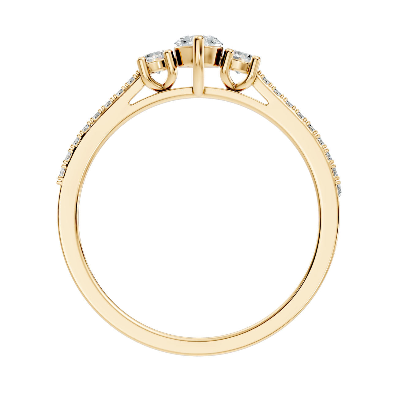 .40 Ct. Oval Diamond Engagement Ring with Round Side Stones (GJSLR-018) 4