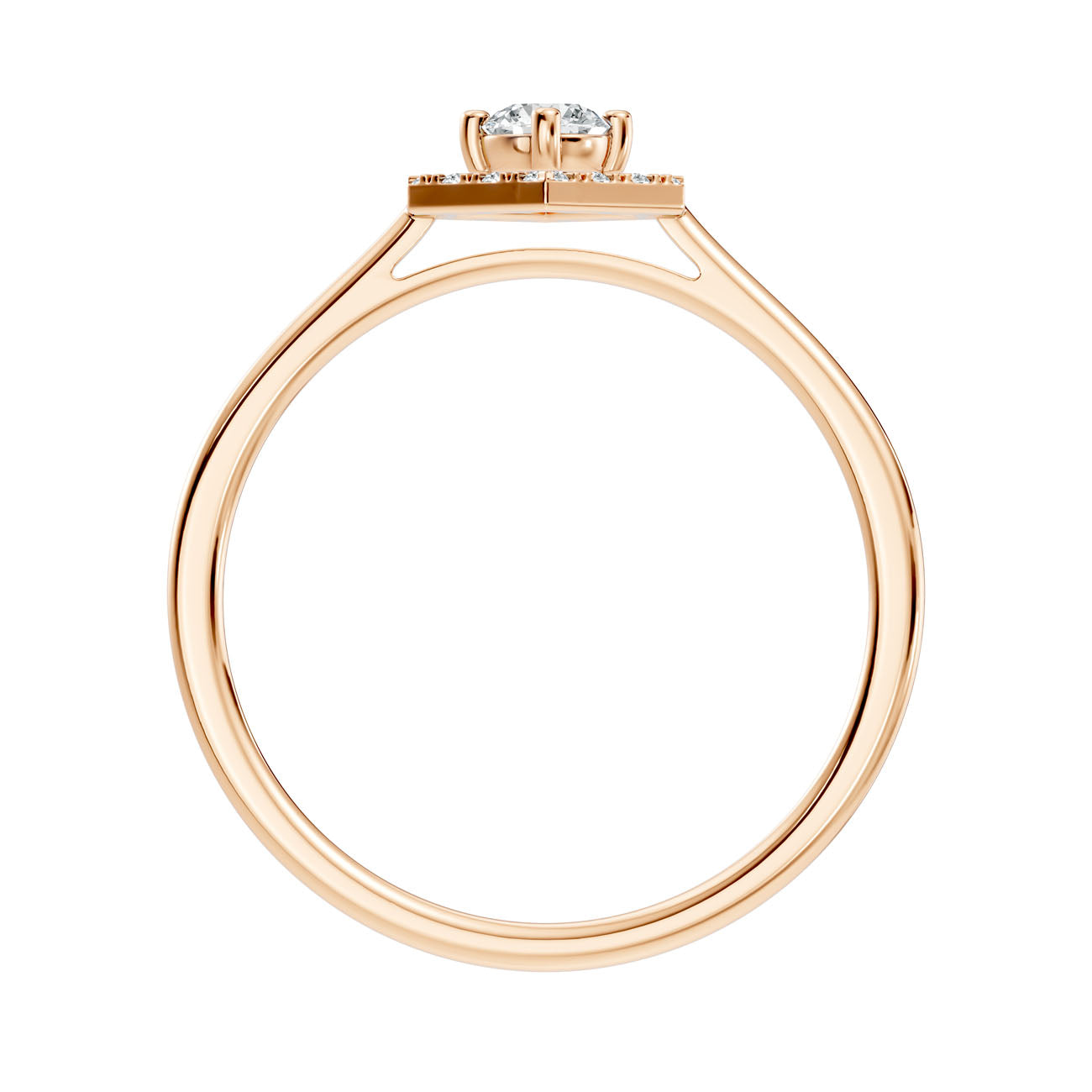 .25 Ct Hexagon Halo Round Diamond Engagement Ring (GJSLR-019) 14