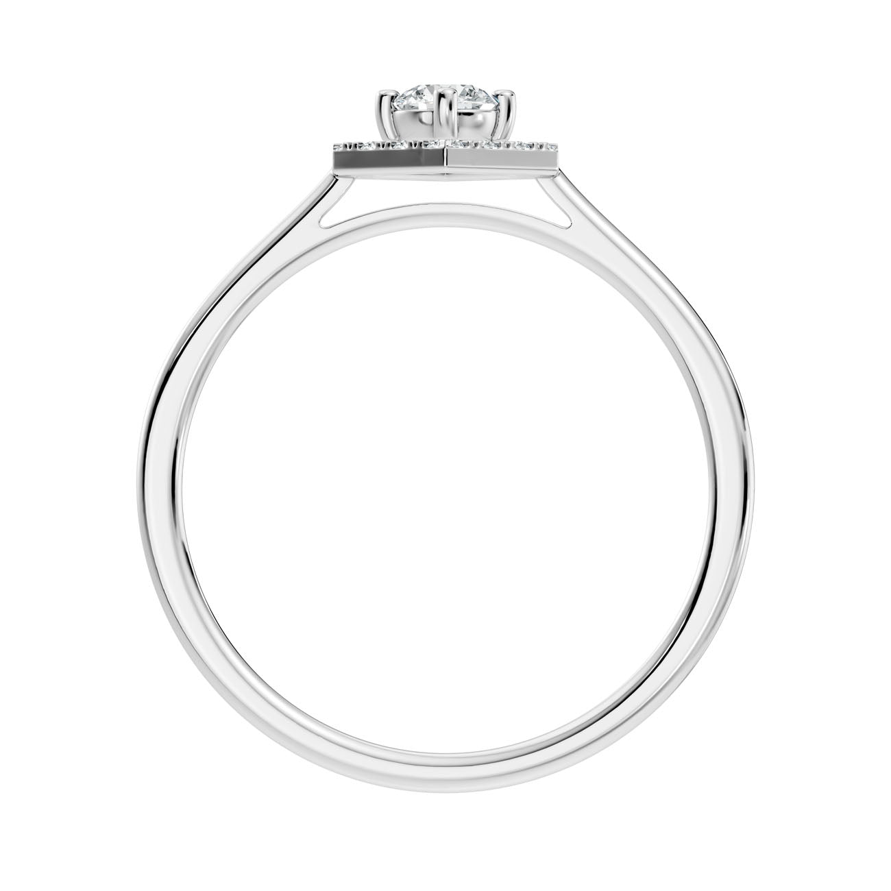 .25 Ct Hexagon Halo Round Diamond Engagement Ring (GJSLR-019) 8